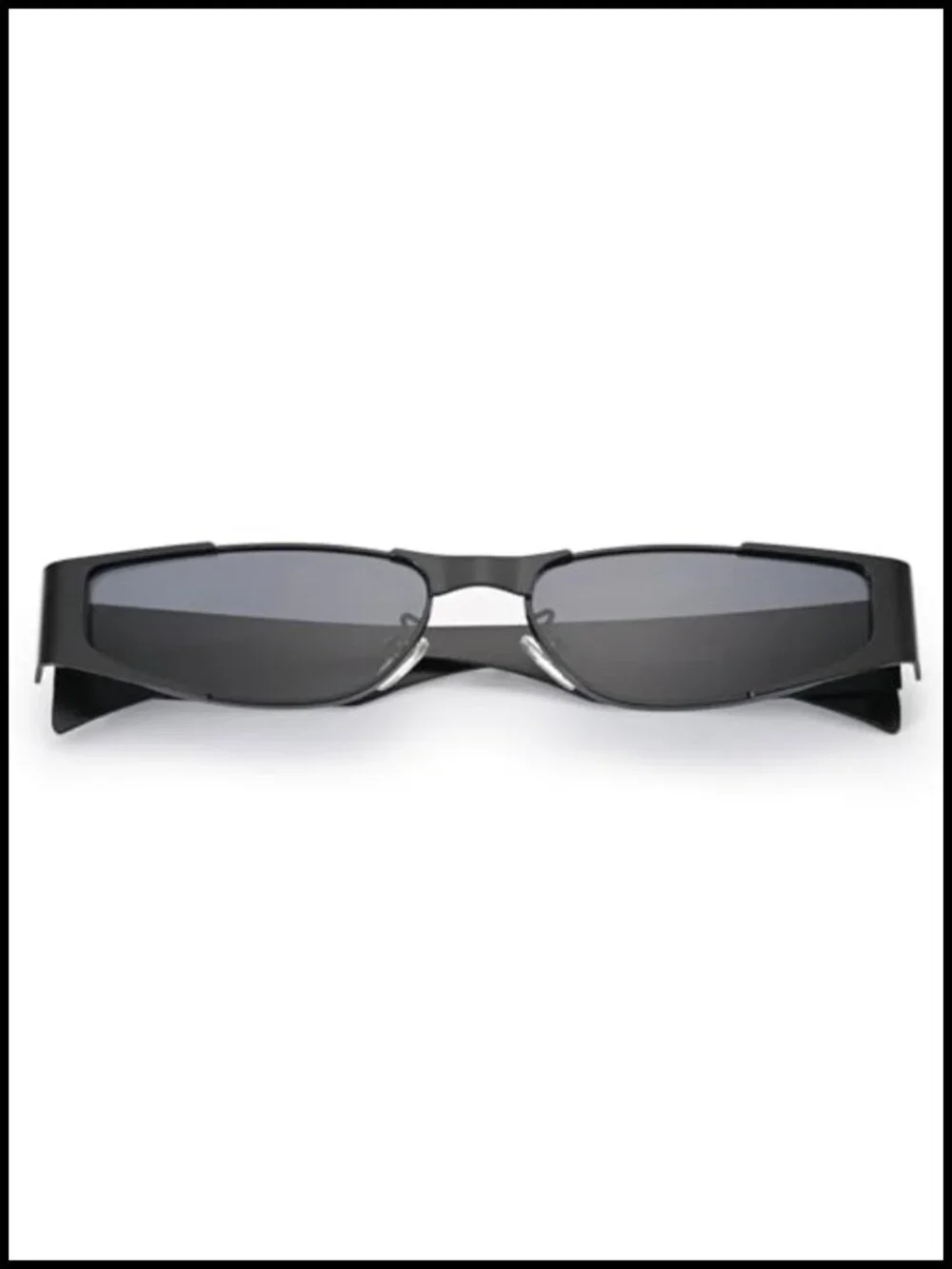 Y2K Cat Eye Sunglasses Women Men Wrap Around Punk Style Metal Frame Small